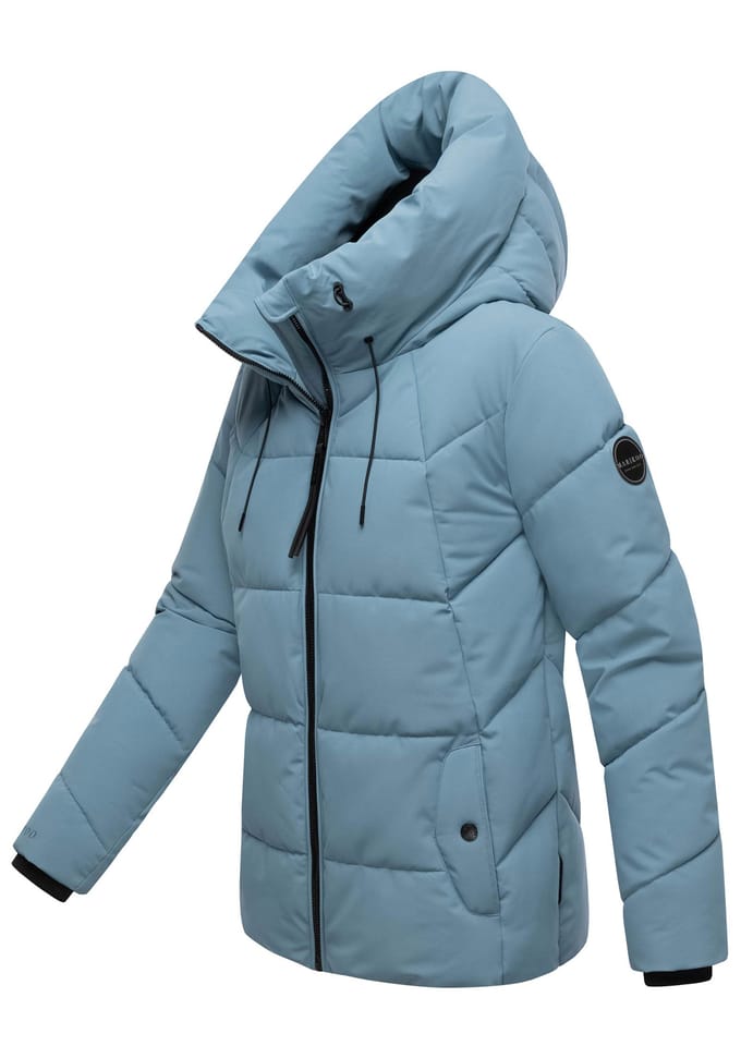 Marikoo dames gewatteerde winterjas Kuscheltatze XVI met capuchon
