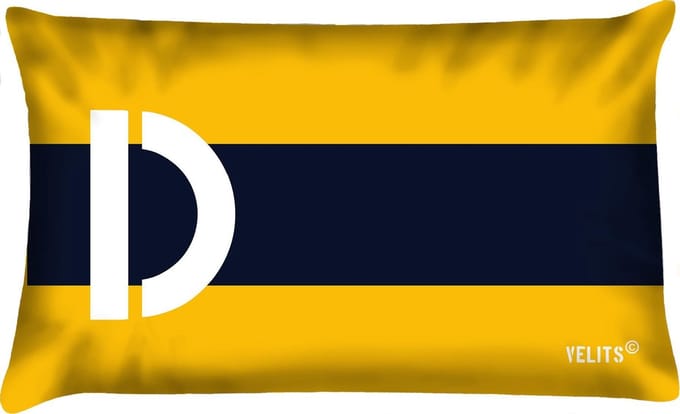 Buitenkussen Seinvlag letter D waterafstotend bootkussen 40x60cm.