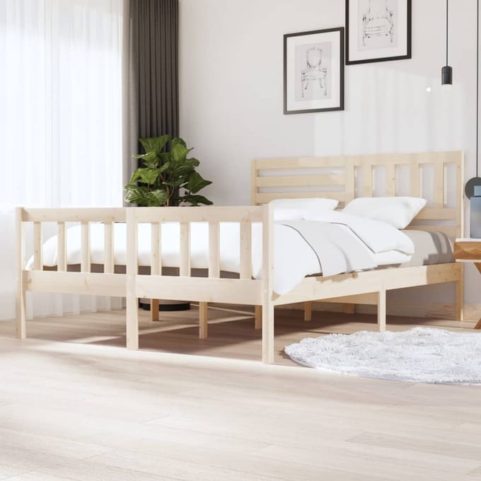 vidaXL - Bedframe - massief - hout - 160x200 - cm