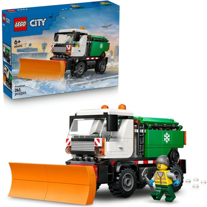 LEGO City Sneeuwploeg 60490 Bouwset voor Kinderen om Een Realistische Ploeg met Lichten en Kabels te Bouwen
