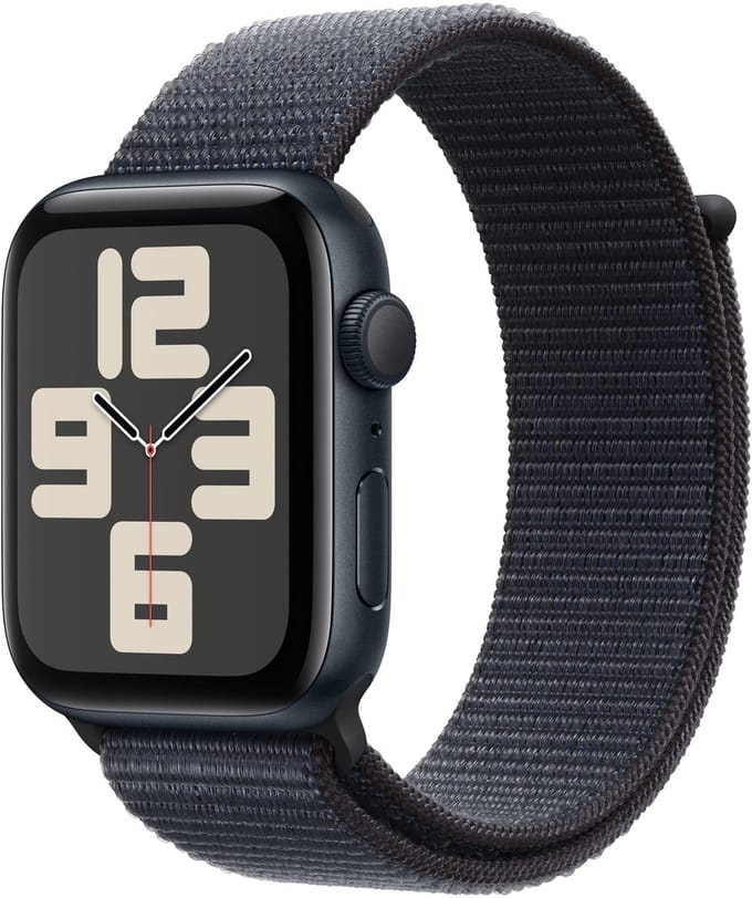 Apple Watch SE 2024 - Smartwatch - GPS - 44mm - Midnight Aluminium Case - Ink Sport Loop