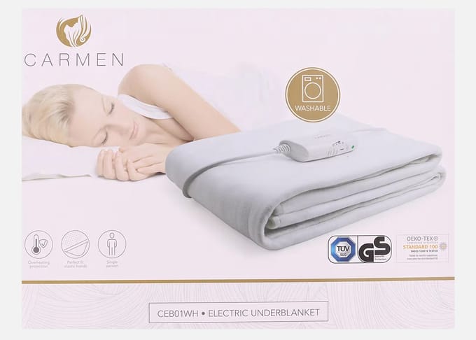 Elektrische/Warmte deken - 150X80 cm - 2 Warmtestanden - 60W - Wit