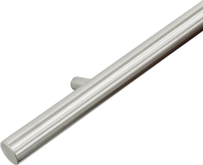 RVS Geborsteld design trapleuning 175 cm met 2 houders
