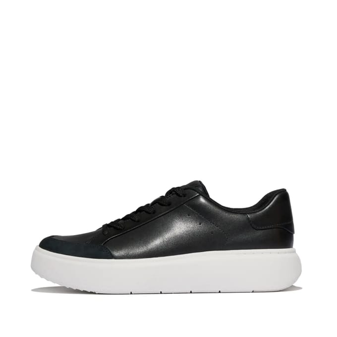 FitFlop Rtg Leather/Suede Sneakers Dames Sneakers - Zwart
