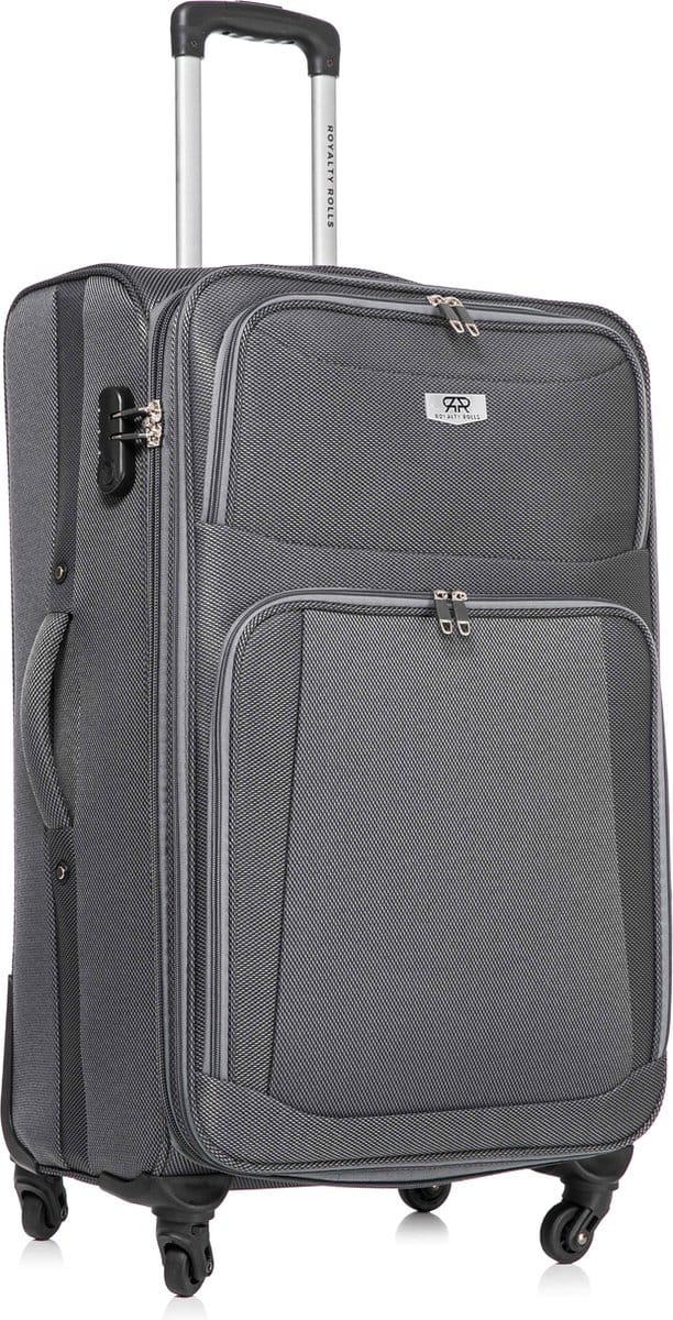 Dubai Abudabi Grote Koffer - 76 cm - 95/103 liter - Expandable - Grijs