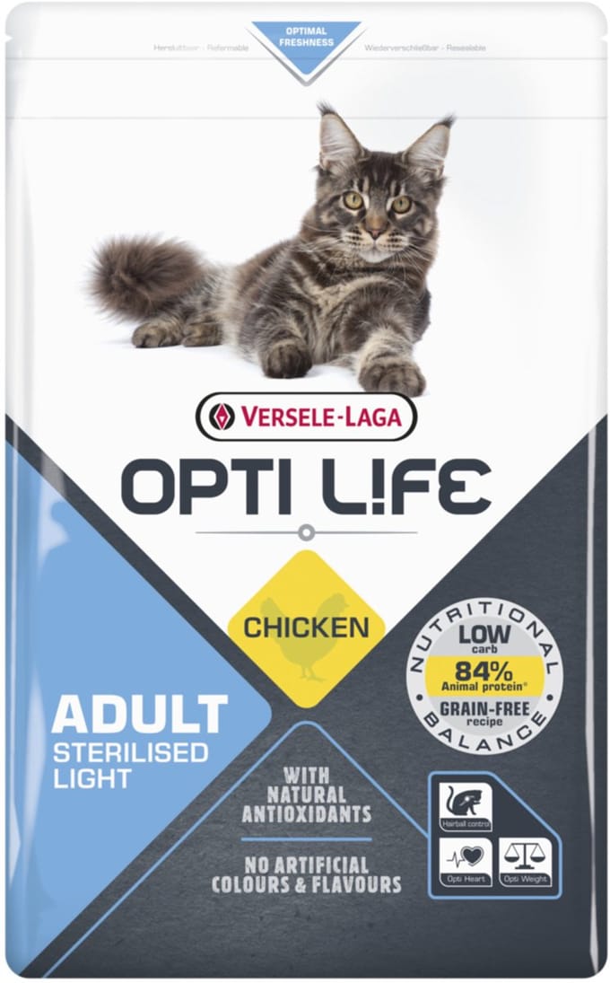 Opti Life Cat Sterilised/Light Kip - Kattenvoer - 7.5 kg
