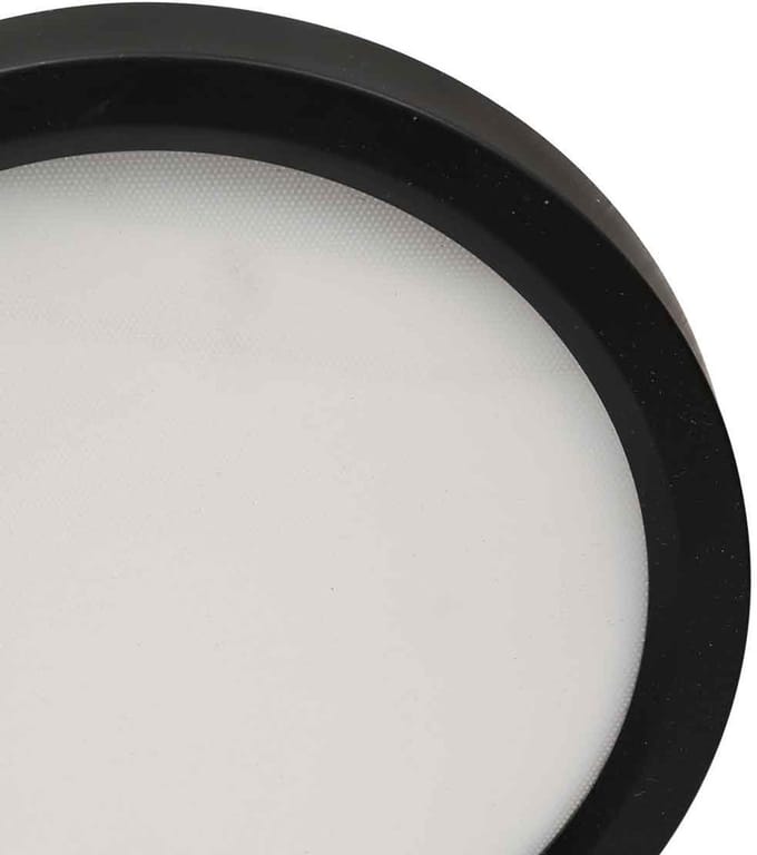 Zwarte Plafondlamp Ø20 cm Luminix, Dimbaar en 3 standen lichtkleur instelbaarheid, Kunststof/Metaal, Steinhauer