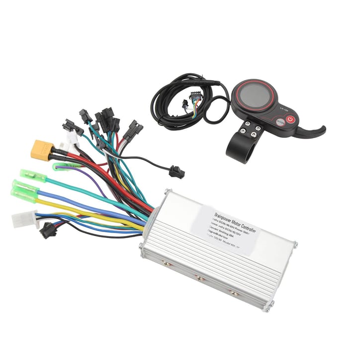 36V 48V 60V 500W 28A Borstelloze Snelheidsmotor Controller Sinusgolf Controller Kit met Instrument voor gray