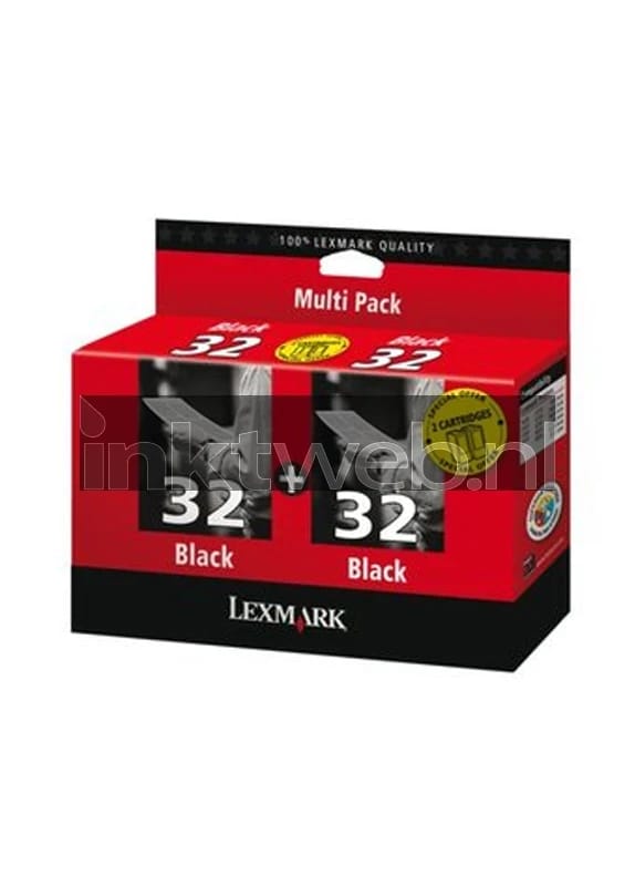Lexmark 32 twin-pack zwart (Origineel)
