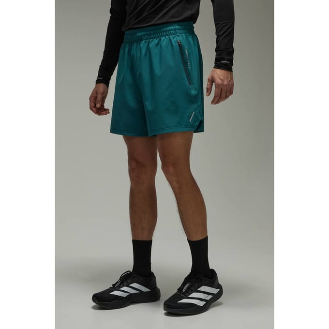 Hardloopshort Met Dubbele Tailleband 5 Inch Gewone Pasvorm | Teal | Size Small
