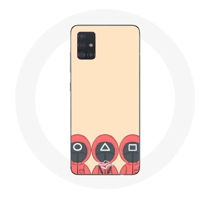 Case voor Samsung Galaxy A71 Squid Game Masks Triangle Square en Circle Fan Art