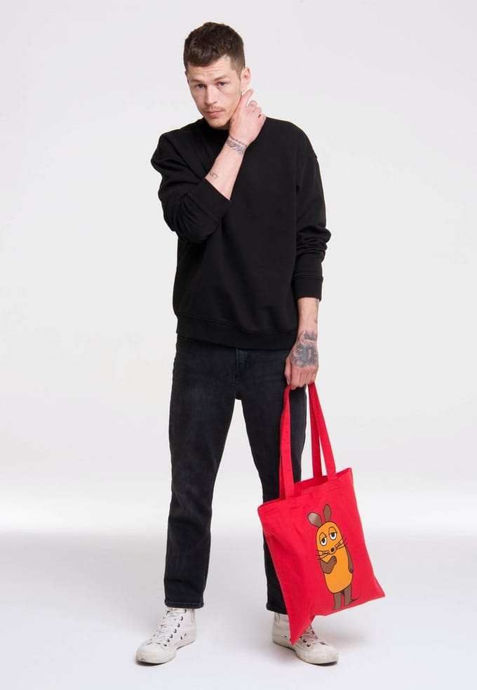 Logoshirt Schultertasche Baumwolltasche Die Sendung mit der Maus