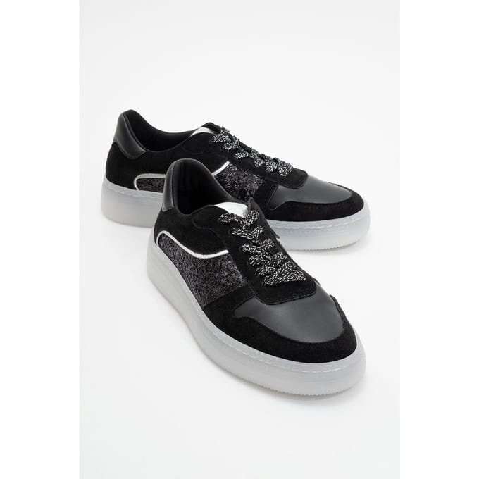 Felipe Glitter Leren Sneakers Dames