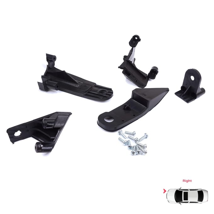 BHL565-2 Support de réparation de support de phare Ensemble d'onglets côté droit pour Dacia Renault Duster MK2 HM 2017-2024 260101133R