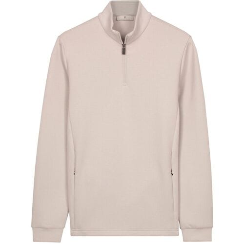 Thomas Maine Trui Sweatshirt Half Zip Doubleface Interlock Licht Grijs / male