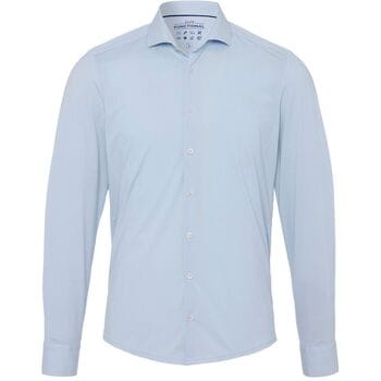 Pure The Functional Shirt Patroon Lichtblauw - Maat 38 - Heren - Overhemden Formeel