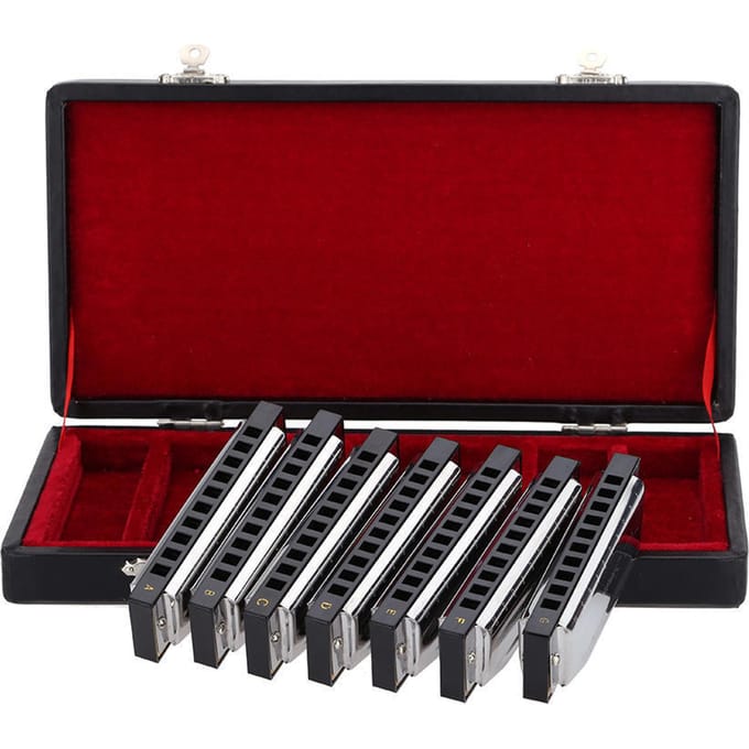 Zwaan Mondharmonica 10 Gaten Harp Blues Harp Blues Mondharmonica Diatonische Set 7 red