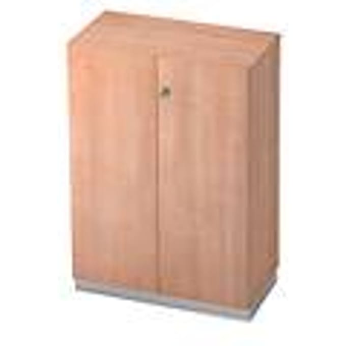 Archiefkast, 3 ordnerhoogten, B 800 x D 420 mm, notenhoutpatroon