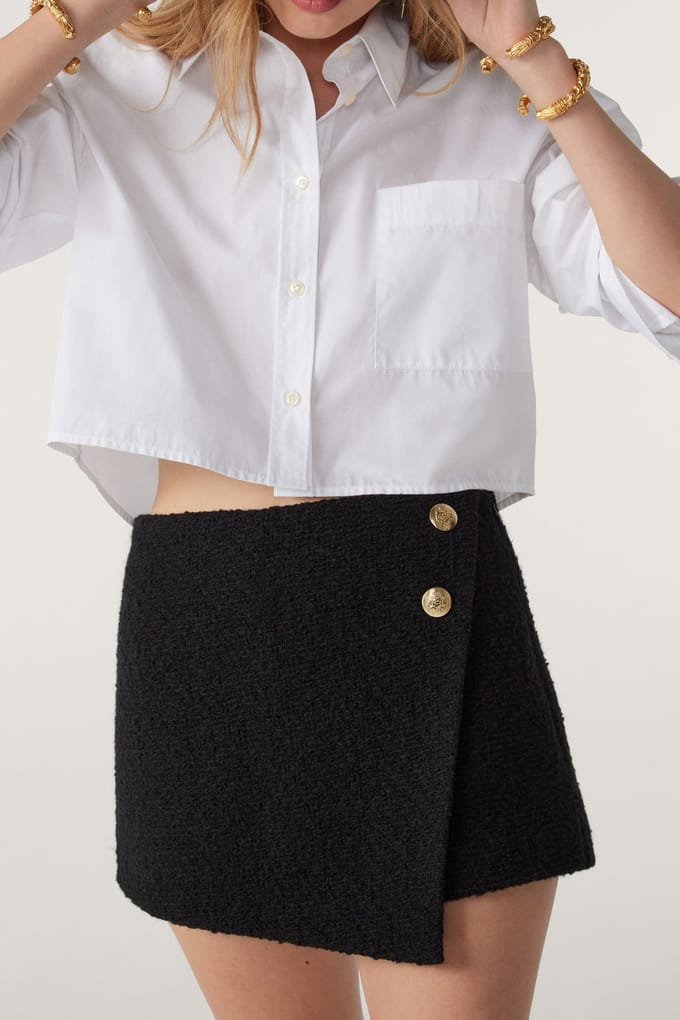 BA&SH Skort Java Noir Größe: 42 | Miniröcke Outlet | Damen