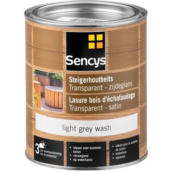 Sencys Steigerhoutbeits Transparant Light Grey Wash 750ml