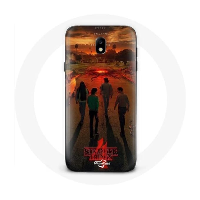 Hoesje voor Samsung Galaxy J3 2017 Stranger Things Seizoen 4 Poster Art Crews van de nieuwe Théo