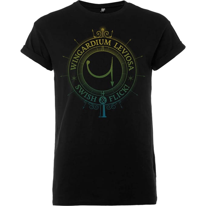 Harry Potter Wingardium Leviosa Swish & Flick Heren T-shirt - Zwart - M