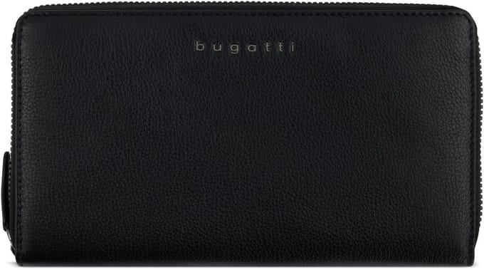 bugatti Portemonnee Mira Ladies Long Zip Wallet Black Zwart