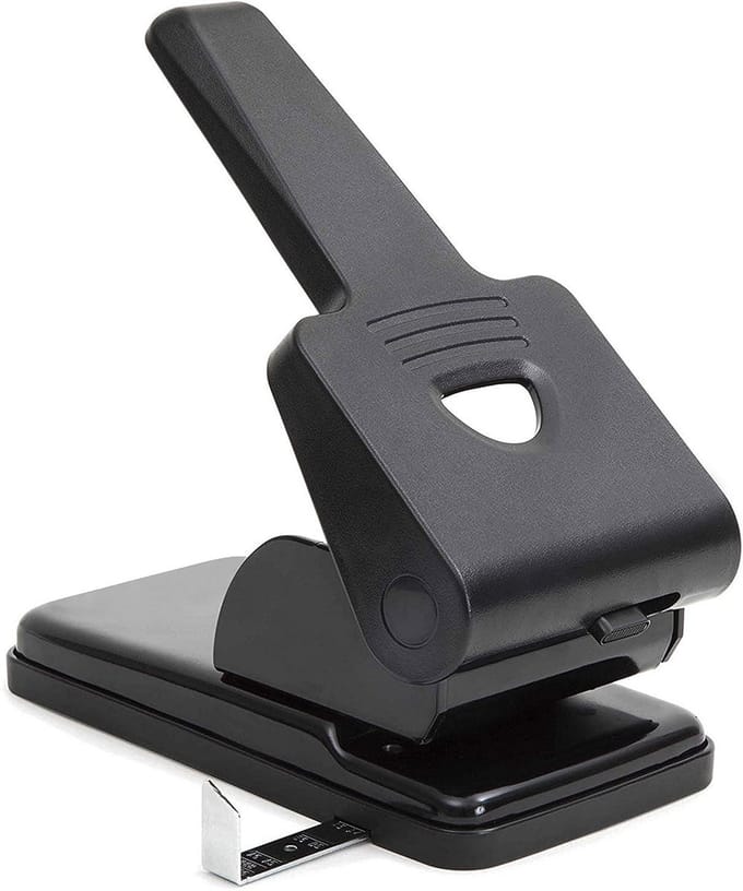 Zware Perforator - Tafel Perforator - Kantoor School - 70 Vellen Capaciteit - 20.5 x 11 x 20 cm - Zwart