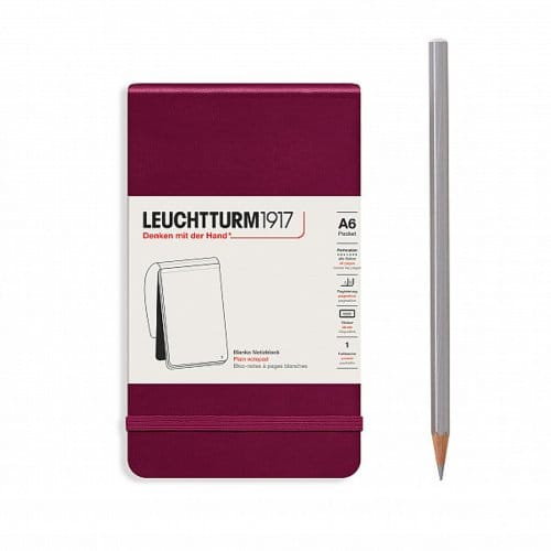 Leuchtturm1917 reporter notepad pocket a6 blanco port rood