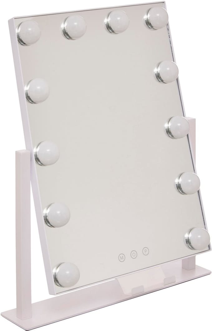 5Five Piverende Make-up LED Spiegel - 35x7x43cm - Wit