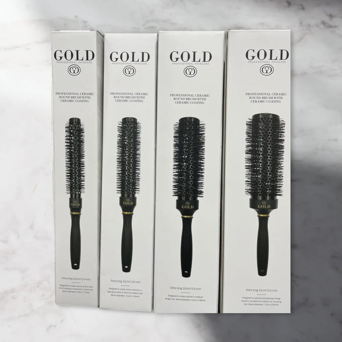GOLD Borstel Ceramic + Ion Thermal Brush Speed XL 4.5cm + 5.5cm + 6.5cm + 7.5cm