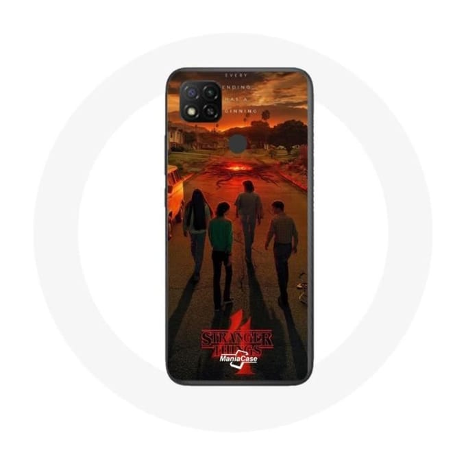 Coque pour Xiaomi Redmi 9C Stranger Things Saison 4 Affiche Art Equipages de la Nouvelle Théorie