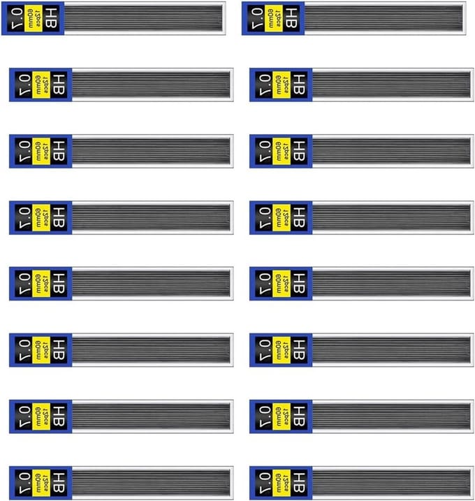 Vullingen voor Mechanisch Potlood - 0.7 mm HB - 192 Stuks