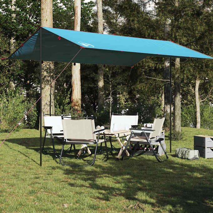 vidaXL - Kampeerluifel - waterdicht - 400x294 - cm - blauw