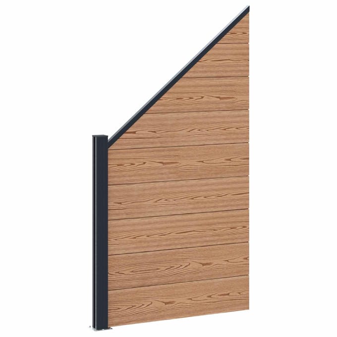 vidaXL - Hekset - 95 - x - 180 - cm - WPC - en - Aluminium - Bruin