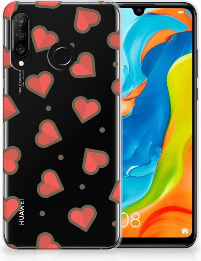 Huawei P30 Lite TPU bumper Hearts