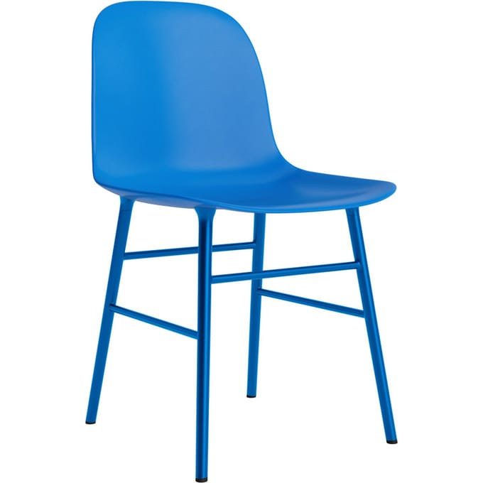 Normann Copenhagen Form stoel met metalen frame - NormannCopenhagenFormBrightBlue