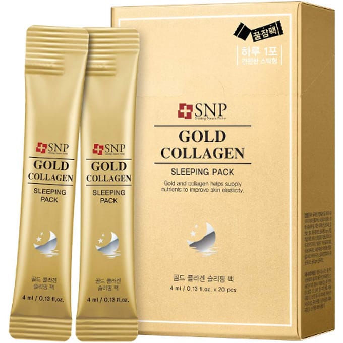 [SNP] (bo1) Pack de couchage hydratant au collagène doré (4 ml * 20ea) 1 paquet beige