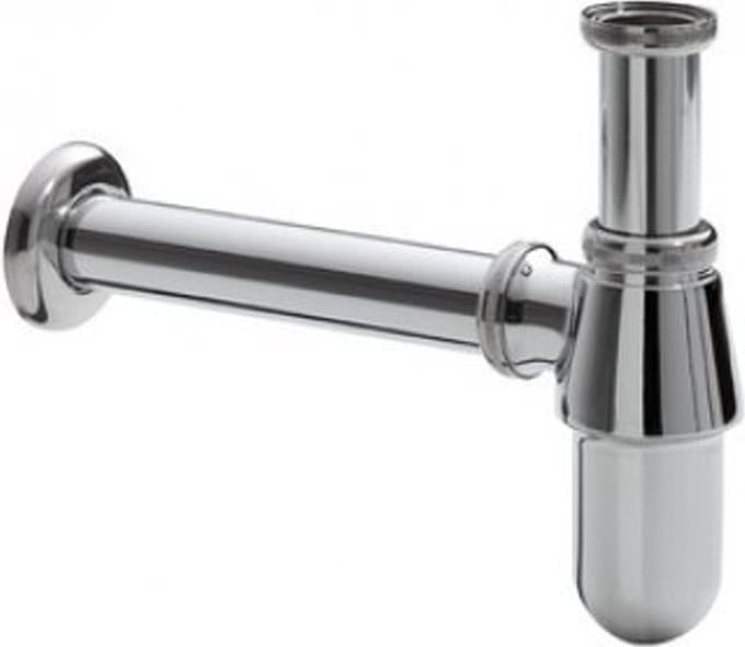Adema Bekersifon chroom + muurbuis en rozet 5/4" x 32 mm