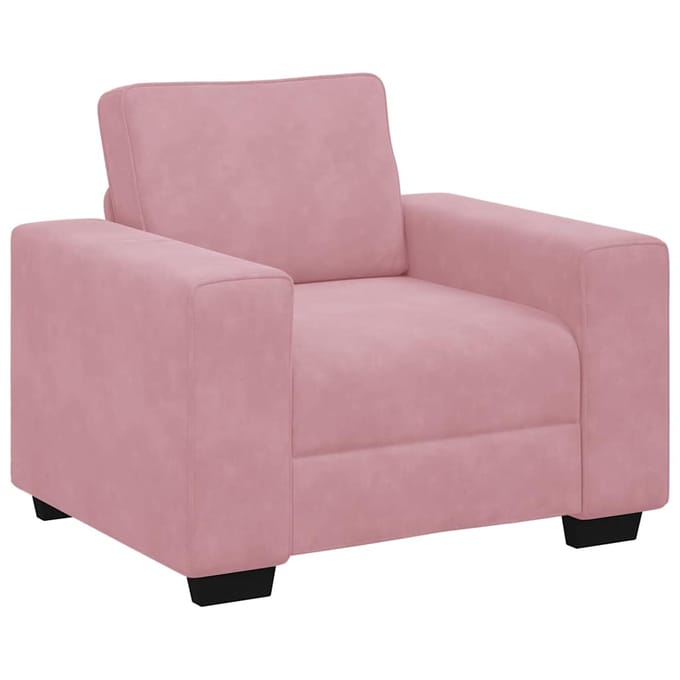 vidaXL - Sofastoel - Roze - 100x77x82 - cm - Fluweel