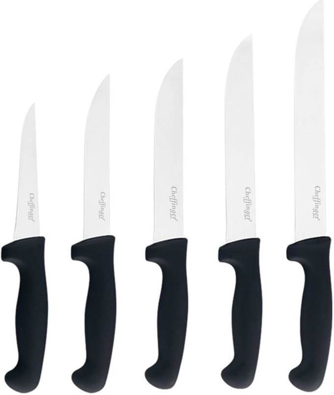 Babij Cooking Messenset – 5-Delig | BBQ & Grill Vleesmessen | Roestvrij & Scherp