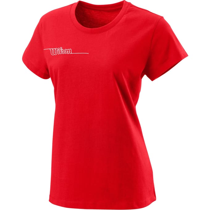 Wilson Team II Tech T-shirt Dames-Rood