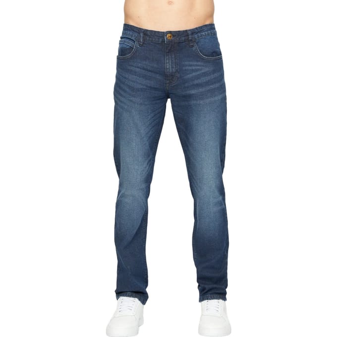 Crosshatch Heren Svelte Stretch Jeans (Donkere wasbeurt)