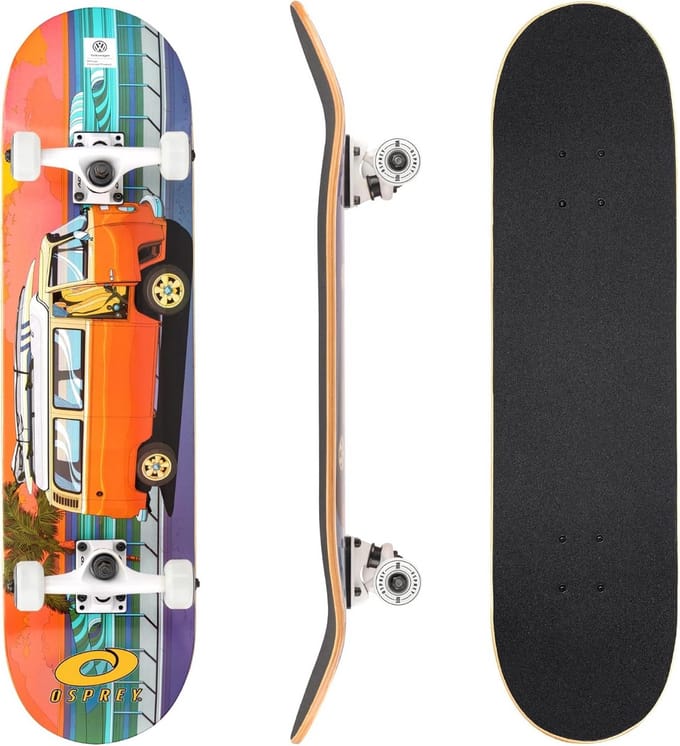 Skateboard Beginner 31 Inch Double Kick Concave met ABEC 7 Lagers - Max 100kg