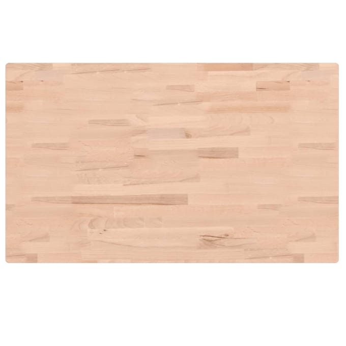 vidaXL - Wastafelblad - 100x60x4 - cm - massief - beukenhout