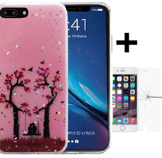 Silicone/TPU back cover print Geschikt voor Apple iPhone 7/8 plus (2)
