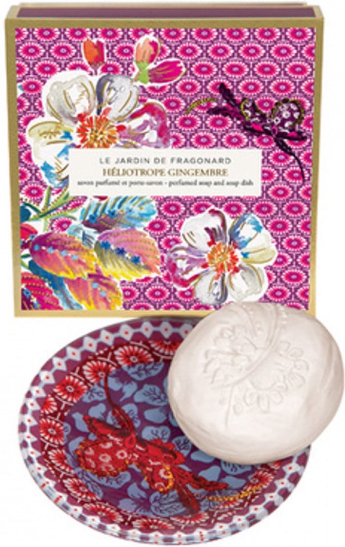 Fragonard Soaps & Shower Héliotrope Gingembre Geparfumeerde Zeep met Zeephouder