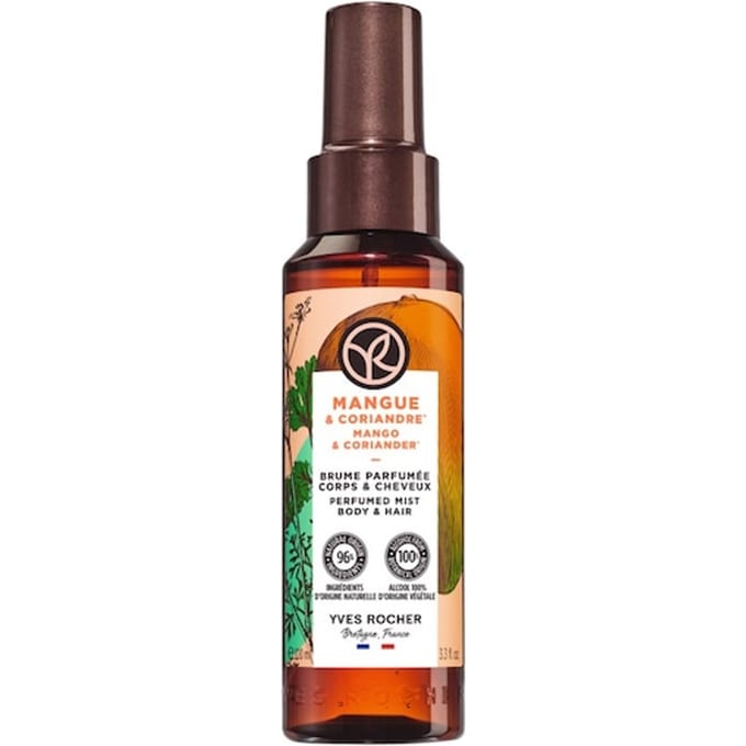 Yves Rocher Mango & Coriander Geparfumeerde nevel voor lichaam en haar Bodyspray Dames 100 ml