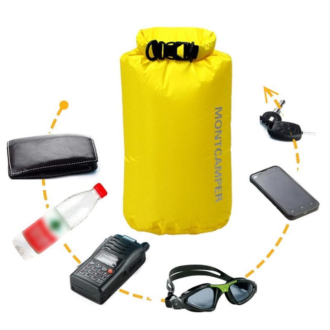 Waterdichte Dry Sacks Pak van 3 Lichtgewicht Waterdichte Opberg Dry Bags voor Buiten Kamperen Bootvaren Type A yellow