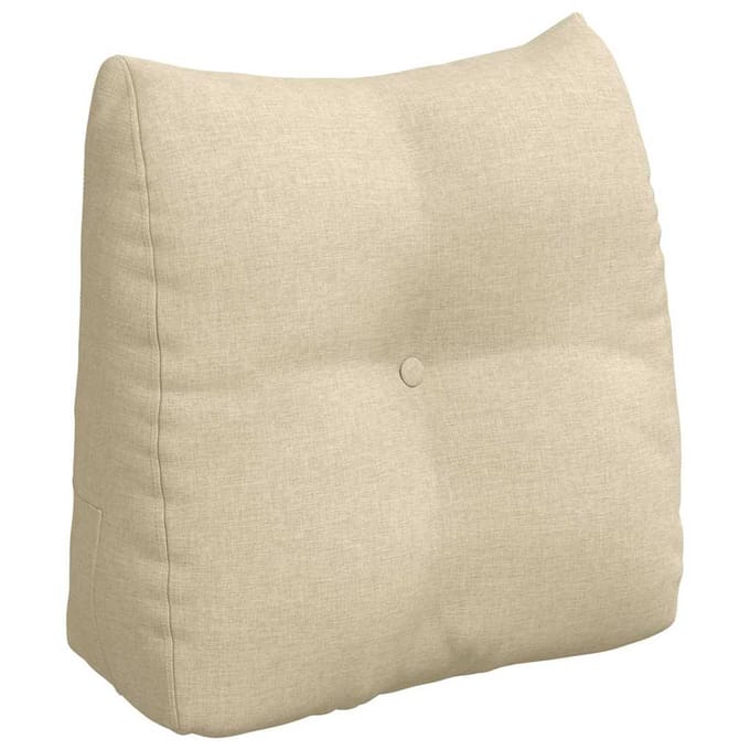 vidaXL Rugkussen Crème 45 x 24 x 50 cm Stof